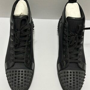 Christian Louboutin Black Studded Sneakers